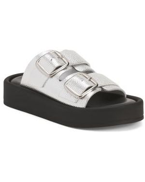 Marshalls Two Band Sandals For - Metallic