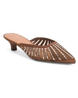 Marshalls Inka Heeled Mules For - Brown