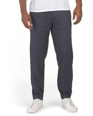 Marshalls Linen Pull On Pants For - Blue