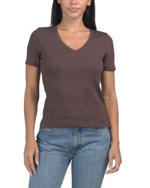 Marshalls V-Neck Short Sleeve Top For - Purple