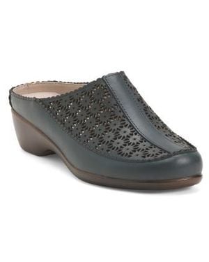 Marshalls Leather Dusk Comfort Clogs For - Gray