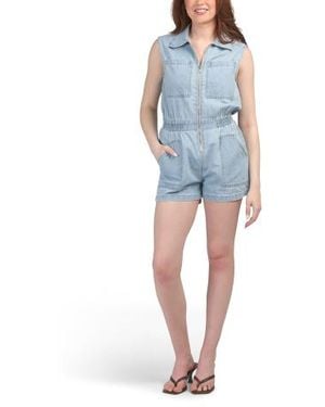 Marshalls Sleeveless Collared Romper For - Blue