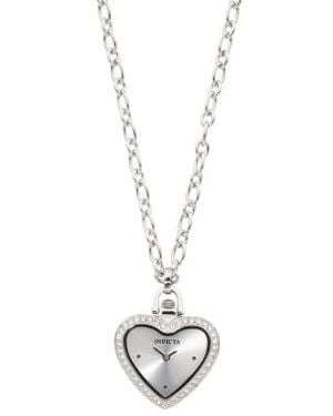 Marshalls Stainless Steel Mini Tone Heart Watch Necklace For - White