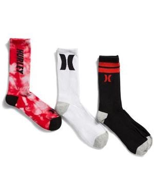 Marshalls 3Pk Half Terry Crew Socks For - Red