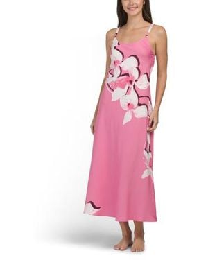 Marshalls Orchida Satin Nightgown For - Pink