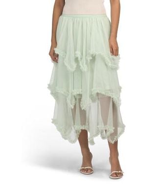 Marshalls Tiered Flowy Ruffle Skirt For - Green