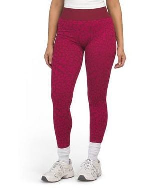 Marshalls Seamless Animal Jacquard Leggings For - Red
