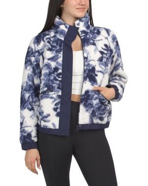 Marshalls Printed Fleece Bomber Jacket For - Blue