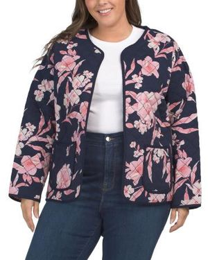 Marshalls Plus Reversible Quilted Jacket For - Blue