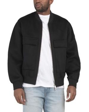 Marshalls Wool And Cashmere Blend Alder Bomber Jacket For - Black