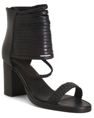 Marshalls Leather Leila Heeled Sandals For - Black