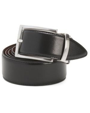 Marshalls Leather Marco Designer Reversible Belt For - Black