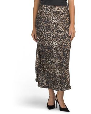 Marshalls Animal Printed Satin Skirt For - Multicolor