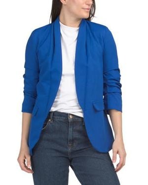 Marshalls Ruched Sleeve Blazer For - Blue