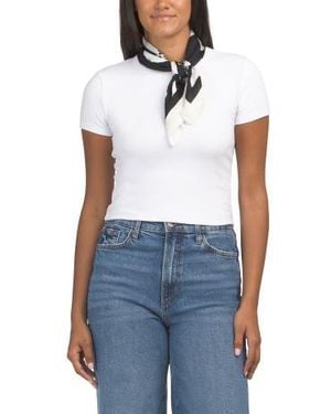 Marshalls Silk Floral Scarf For - White