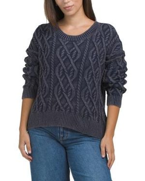 Marshalls Cable Knit Pull Over Sweater For - Blue