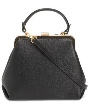 Marshalls Leather Clasp Satchel For - Black