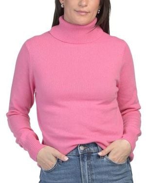Marshalls Wool And Cashmere Blend Corey Turtleneck Sweater For - Pink