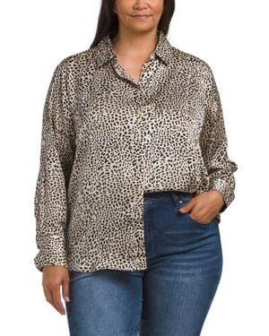 Marshalls Plus Animal Printed Shirt For - Gray