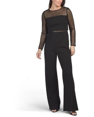 Marshalls Long Sleeve Illusion Jumpsuit For - Black
