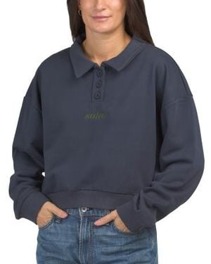 Marshalls Kairo Long Sleeve Polo T-Shirt With Embroidery For - Blue