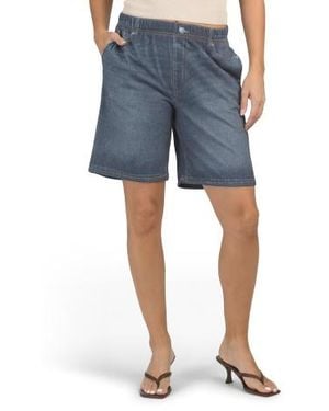 Marshalls Denim Look Bermuda Shorts For - Blue