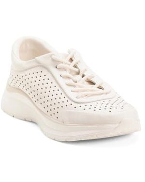 Marshalls Wide Leather Adapt Perforated Casual Athletic Sneakers For - White