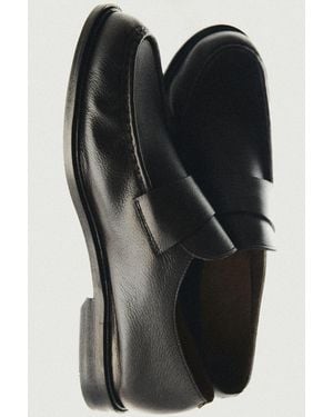 MASSIMO DUTTI Mokassin Mit Wulstnaht Aus Weichem Leder - Schwarz