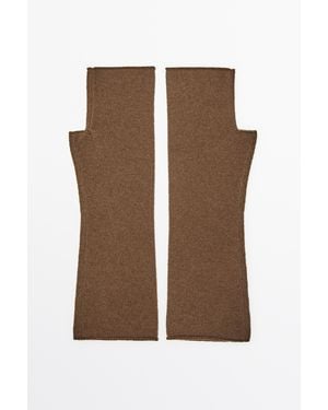 MASSIMO DUTTI Fingerlose Handschuhe Aus Wolle Und Kaschmir - Braun