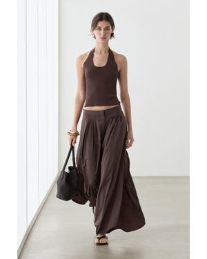 MASSIMO DUTTI Fitted Knit Halter Top - White