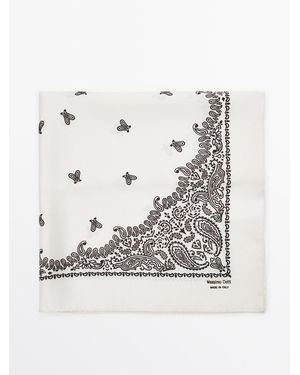 MASSIMO DUTTI Sjaal Met Paisleyprint Van 100% Zijde - Meerkleurig
