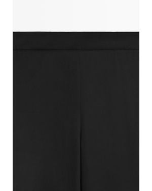 MASSIMO DUTTI Flowing Straight-Leg Pants - Black