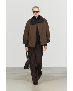 MASSIMO DUTTI Gewachste Jacke Mit Stehkragen Aus Cord - Mehrfarbig