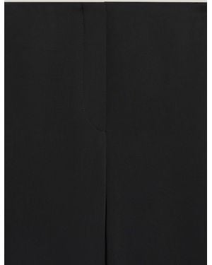 MASSIMO DUTTI Satin Flare Fit Pants - Black