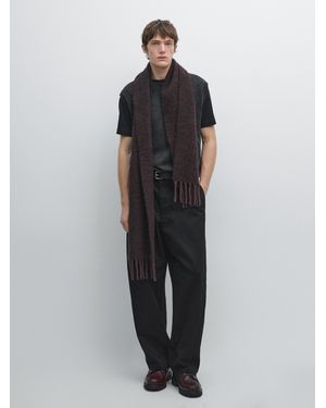 MASSIMO DUTTI Wool Blend V-Neck Vest - Multicolour