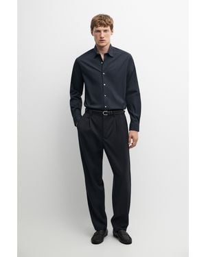 MASSIMO DUTTI Camicia Slim Fit Stretch - Blu