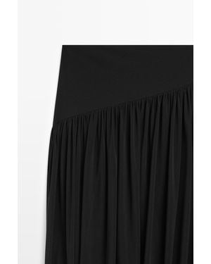 MASSIMO DUTTI Pleated Balloon Skirt - Black