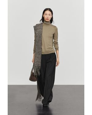 MASSIMO DUTTI Strickpullover Aus Wollmix Mit Rollkragen - Mehrfarbig