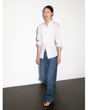 MASSIMO DUTTI Mid-Rise Straight-Leg Jeans - White