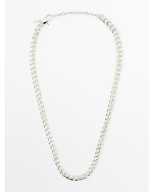 MASSIMO DUTTI Toned Chain Link Necklace - White