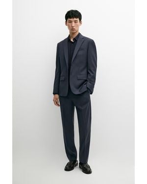 MASSIMO DUTTI Cool Wool Suit Blazer - Blue