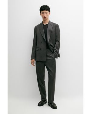 MASSIMO DUTTI 100% Cool Wool Suit Trousers - Grey