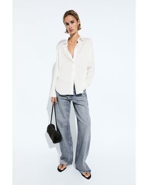MASSIMO DUTTI Lyocell Flowing Shirt - White