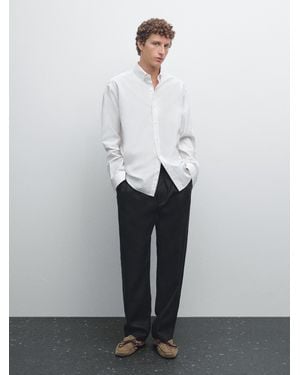 MASSIMO DUTTI Camisa Regular Fit 100% Algodón - Blanco
