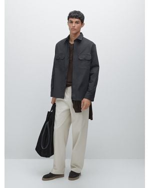 MASSIMO DUTTI Giacca Camicia Con Tasche - Multicolore