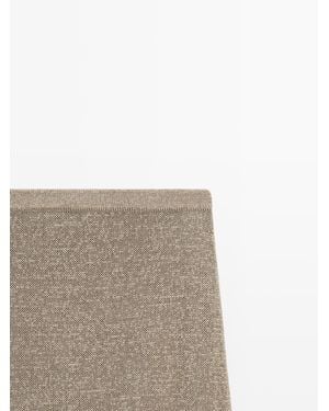 MASSIMO DUTTI Knit Flared Skirt Complete Look - Brown