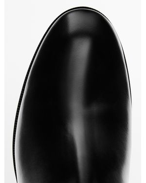 MASSIMO DUTTI Botín Piel Chelsea - Negro