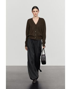 MASSIMO DUTTI Anzughose Aus Wolle Mit Nadelstreifen - Schwarz