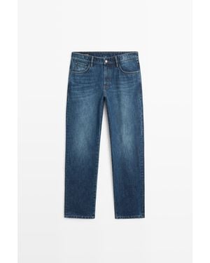 MASSIMO DUTTI Toelopende Jeans - Blauw