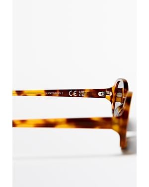 MASSIMO DUTTI Oval Tortoiseshell-Effect Sunglasses - Multicolour